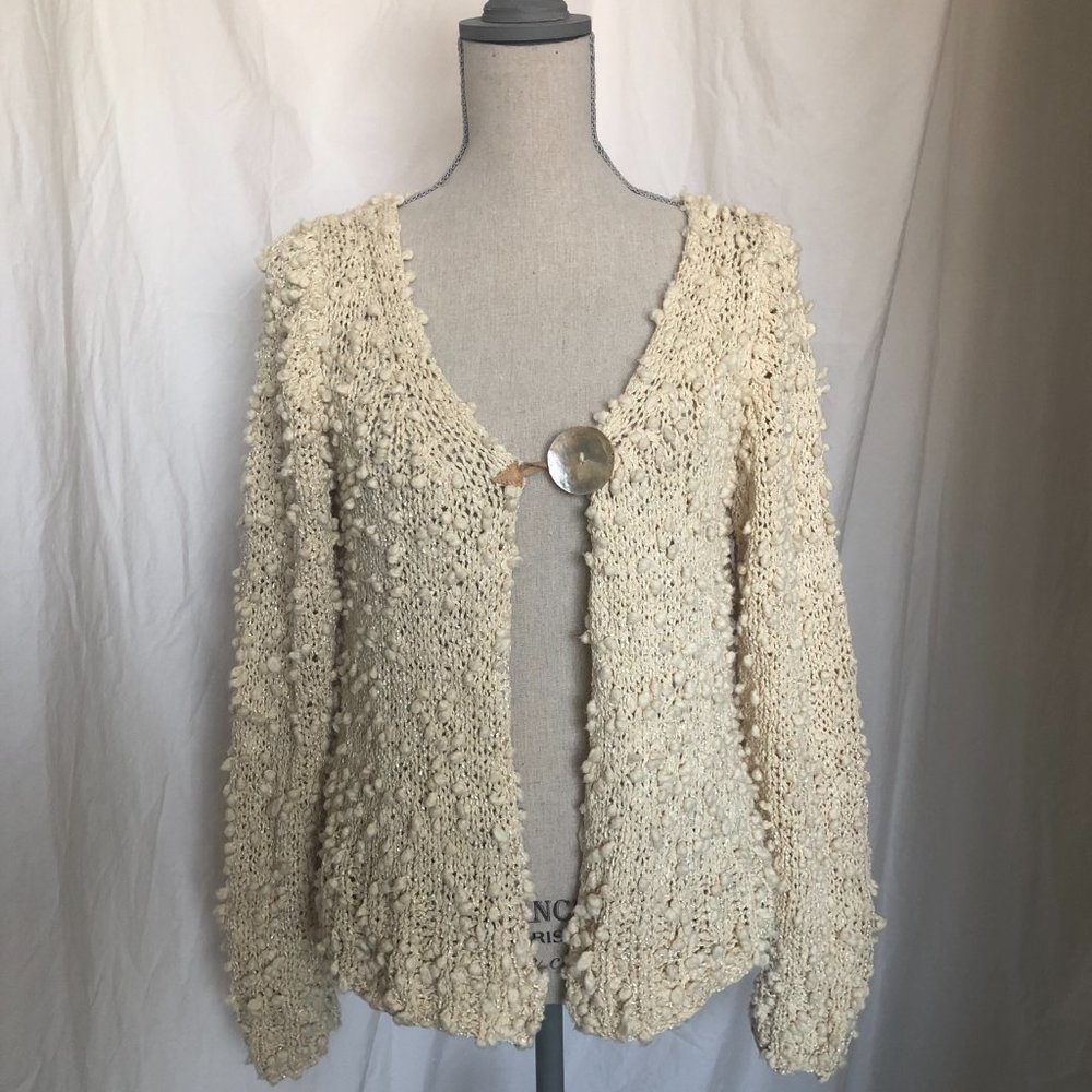 Popcorn knit cardigan